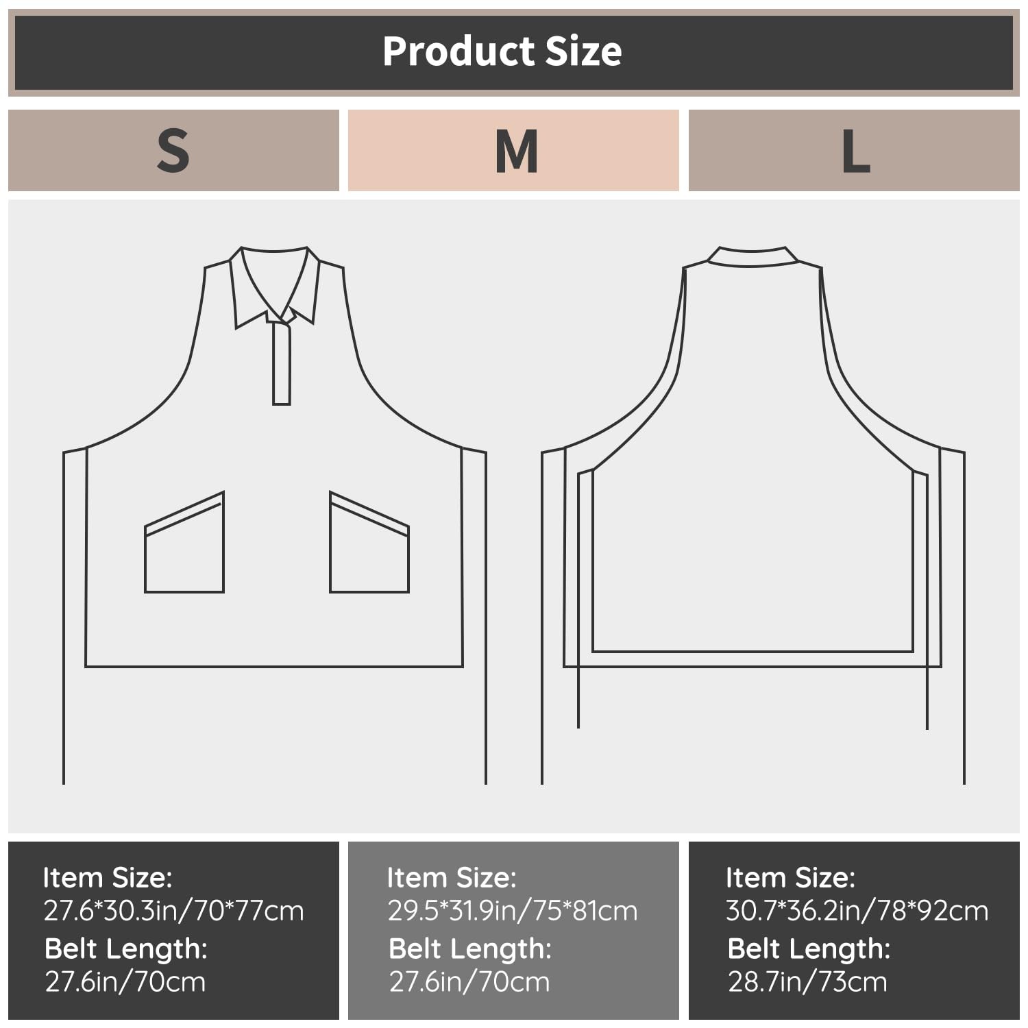 Segbeauty 1pc Black Hair Stylist Apron with 31.5 Inch (Pack of 1),