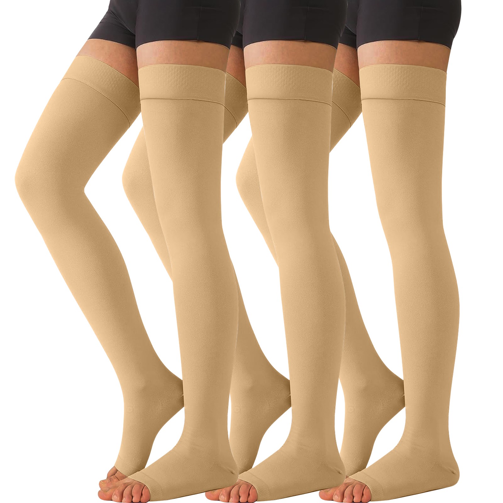  6 Pairs Compression Socks – Knee High Support for Running & Sports S-XXL