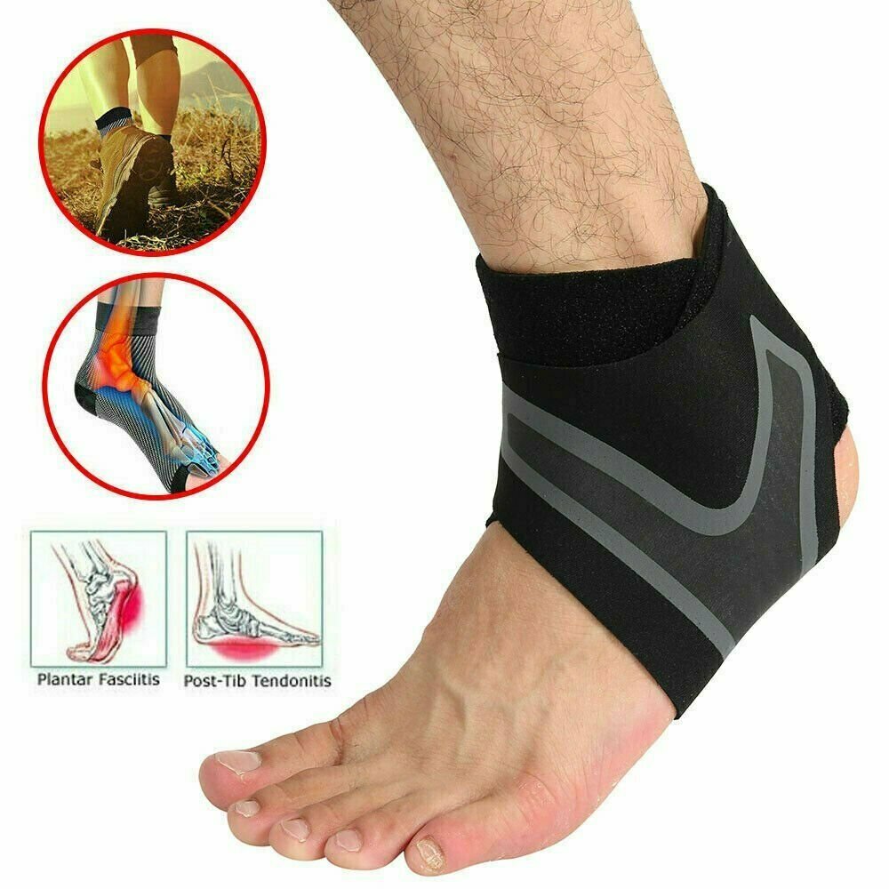 Ankle Brace Support Compression Sleeve Plantar Fasciitis Pain Relief Feet Wrap