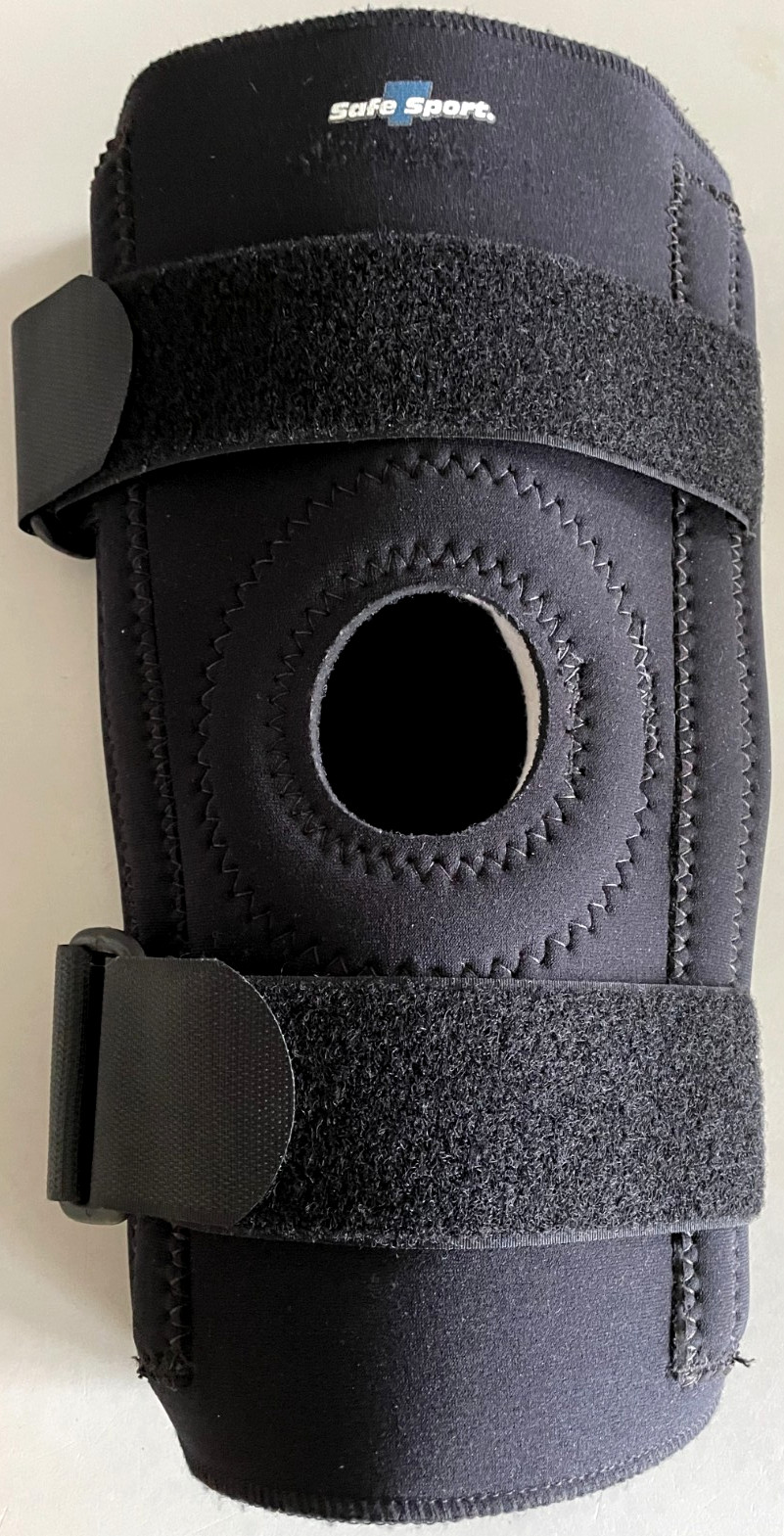 Safe Sport Neoprene Slip-On Knee Sleeve Medium, Black, No Box, Hook & Loop