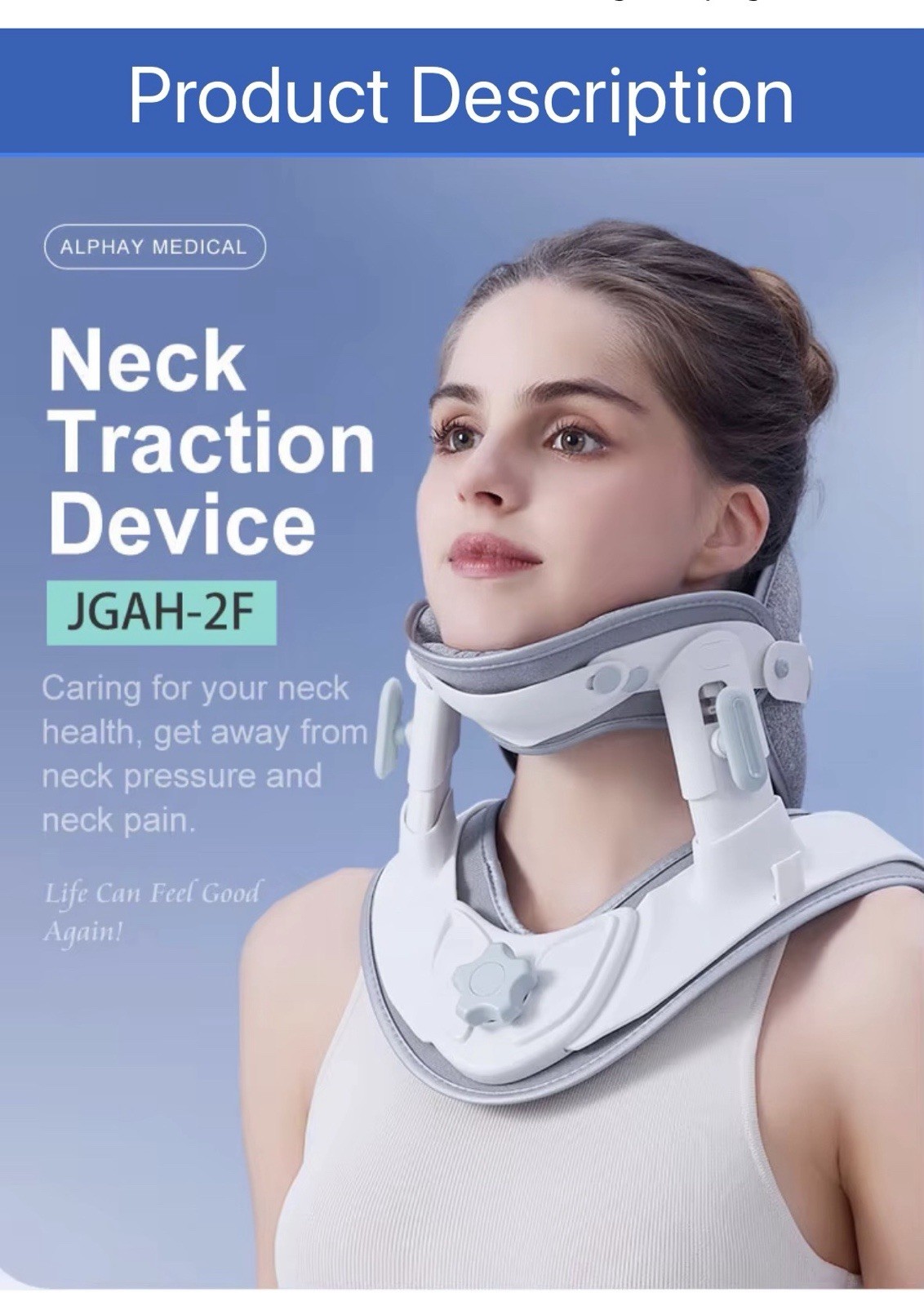 Neck Brace Support ,adjustable Cervical Stretchers , For All Neck Sizes