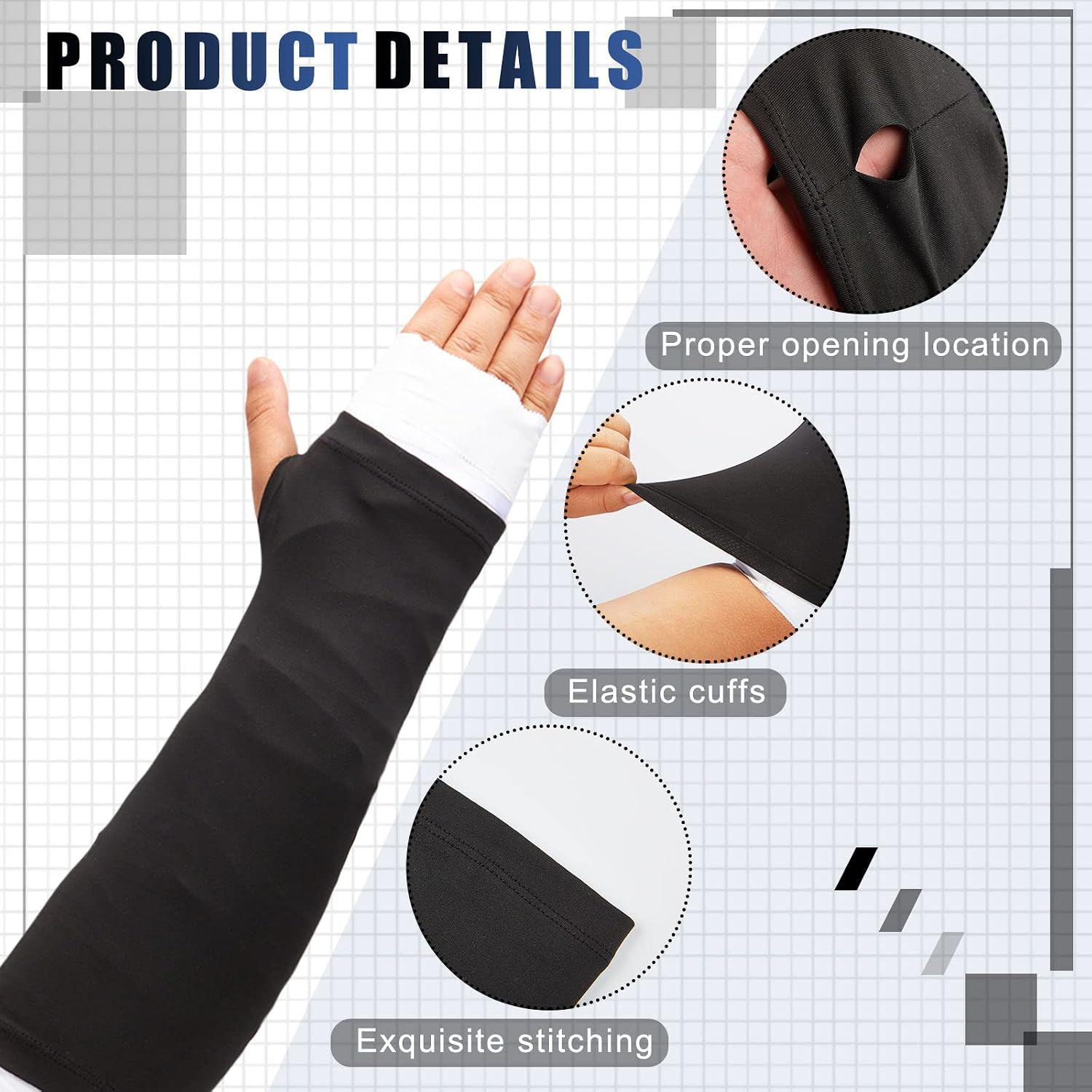 4 Pcs Arm Cast Cover Protector Short Decorative Arm Cast Sleeve Removable Washab