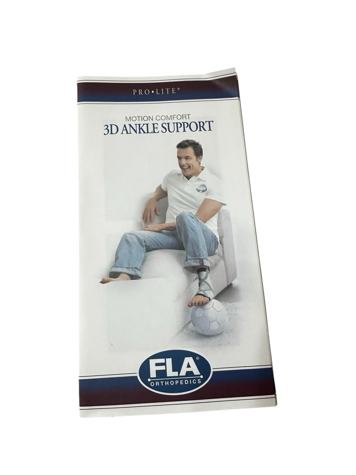 FLA Pro-Lite Ankle Support Knitted Pull On Gray Black Insert Compression Brace