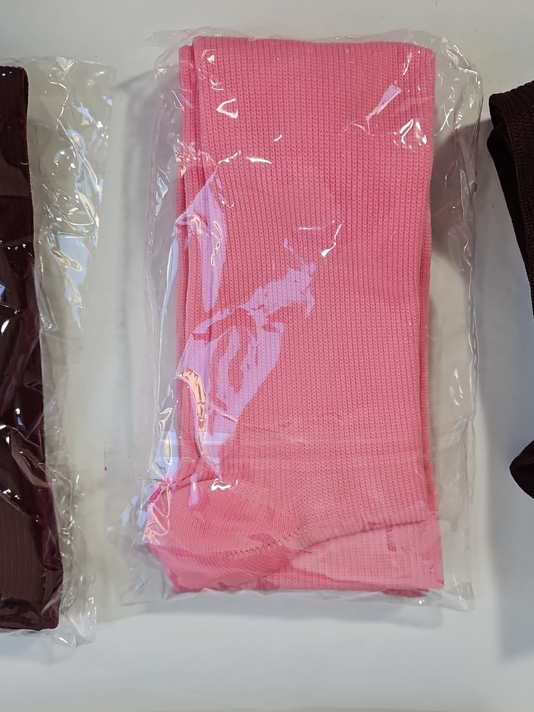 Charmking Compression Socks 4 Pair S/M Unisex Men/Women Pink Brown Knee High