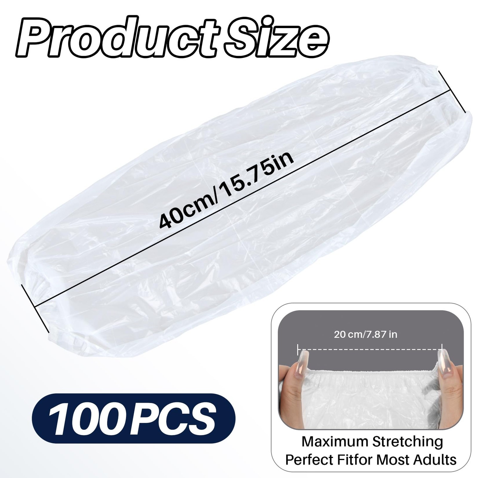 100 Pcs Disposable Arm Sleeves Covers- Plastic Sleeve Protectors for Arms Wat…