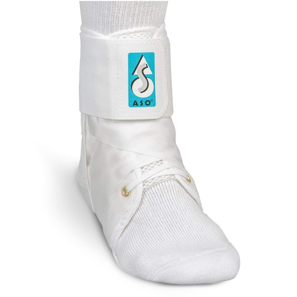 ASO Speed Lacer (Medium, White) – Ankle Brace for Sprained Ankle and Peroneal…