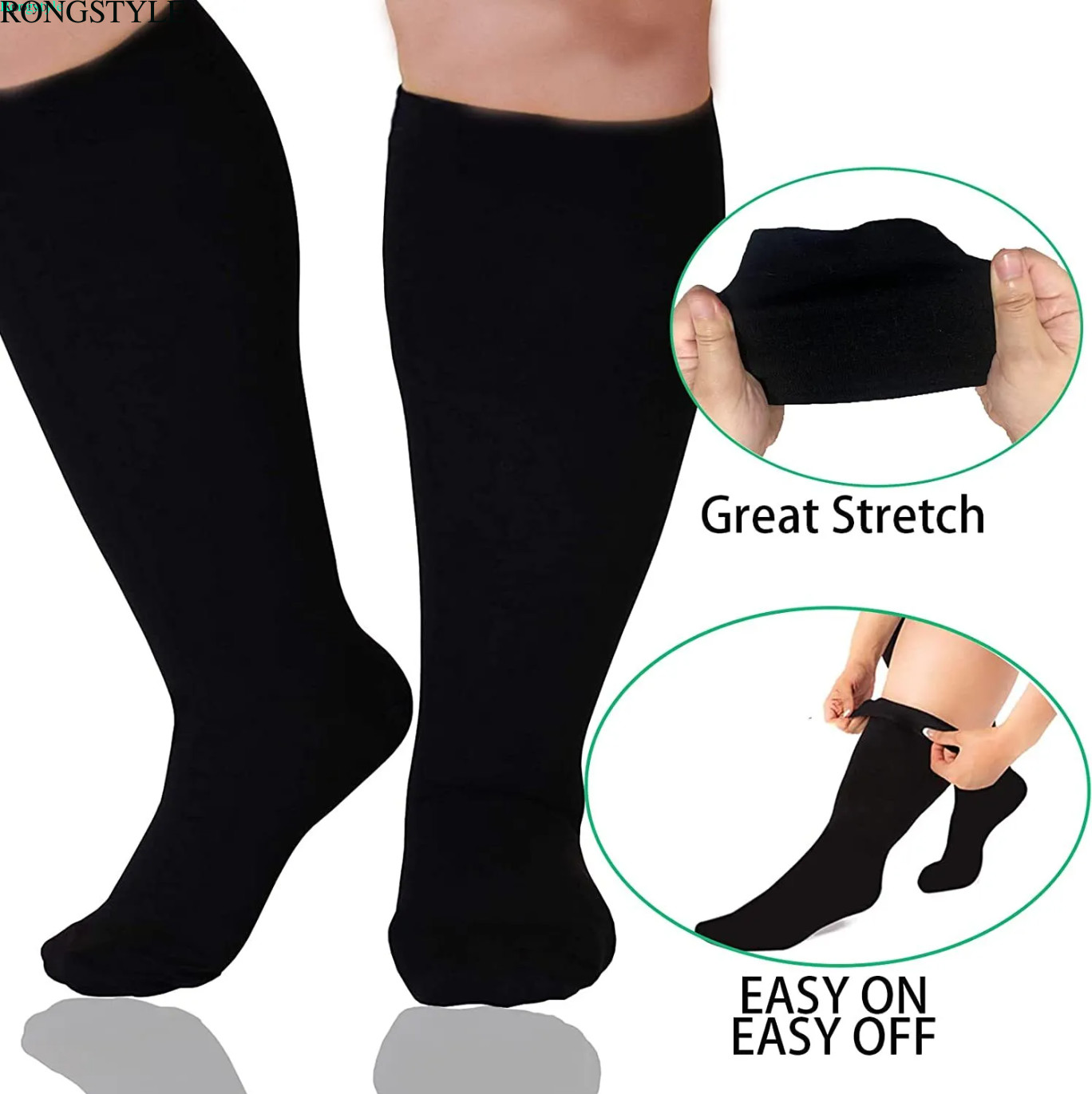 2XL 3XL 4XL 5XL 6XL 7X Wide Calf Plus Size Compression Socks Women Men 20-30mmHg