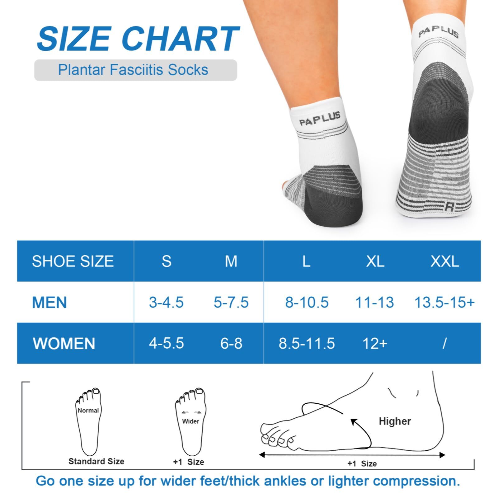 Plantar Fasciitis Sock 6 Pairs for Men and Women Compression Foot Sleeves wit…