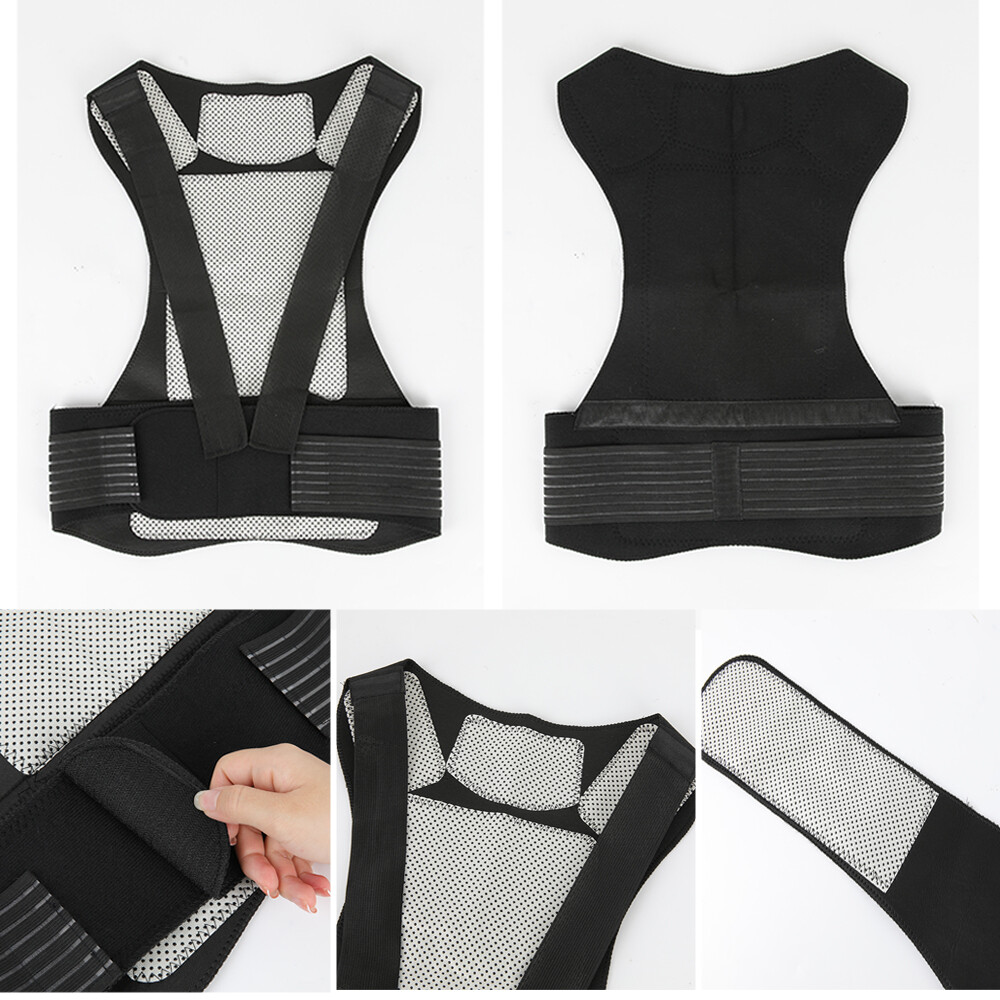 Posture Corrector Support Magnetic Back Shoulder Brace Belt Band Women & Men US