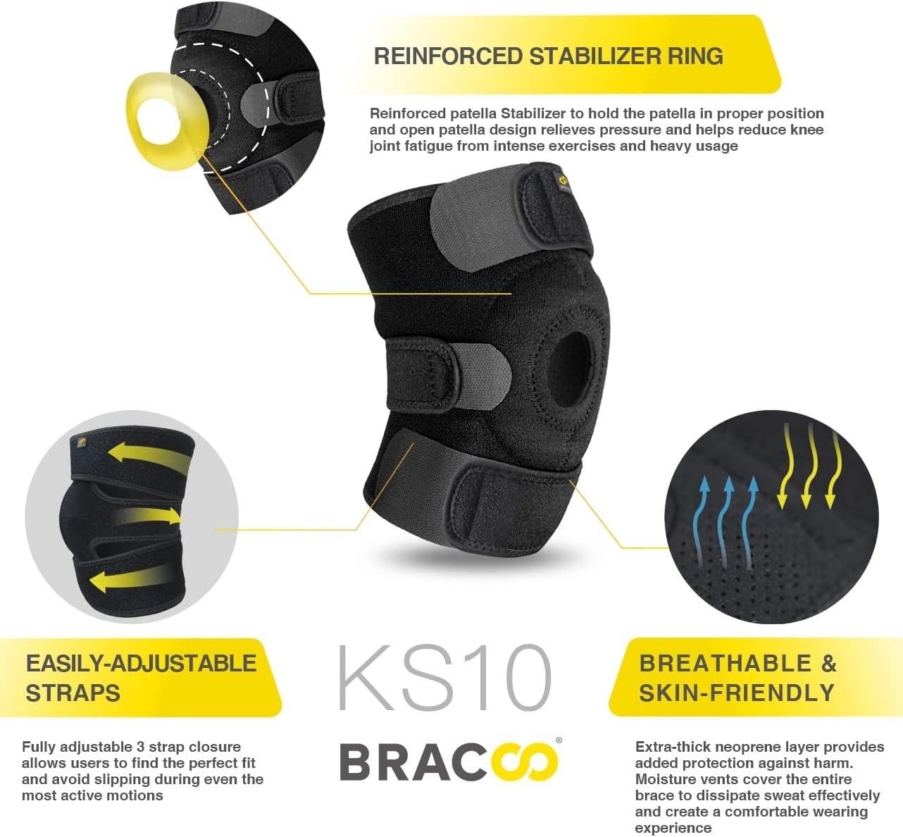 Breathable Knee Support Brace – Effective Relief for Arthritis & Sports Injuries