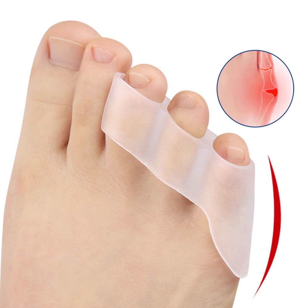 6x/Set Silicone Gel Straightener Pain Relief Toe Protector Three-Hole Little Toe