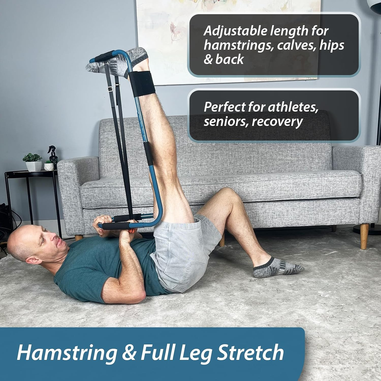 Flex Frame Knee & Hamstring Stretching Device – Adjustable Leg Traction for Knee