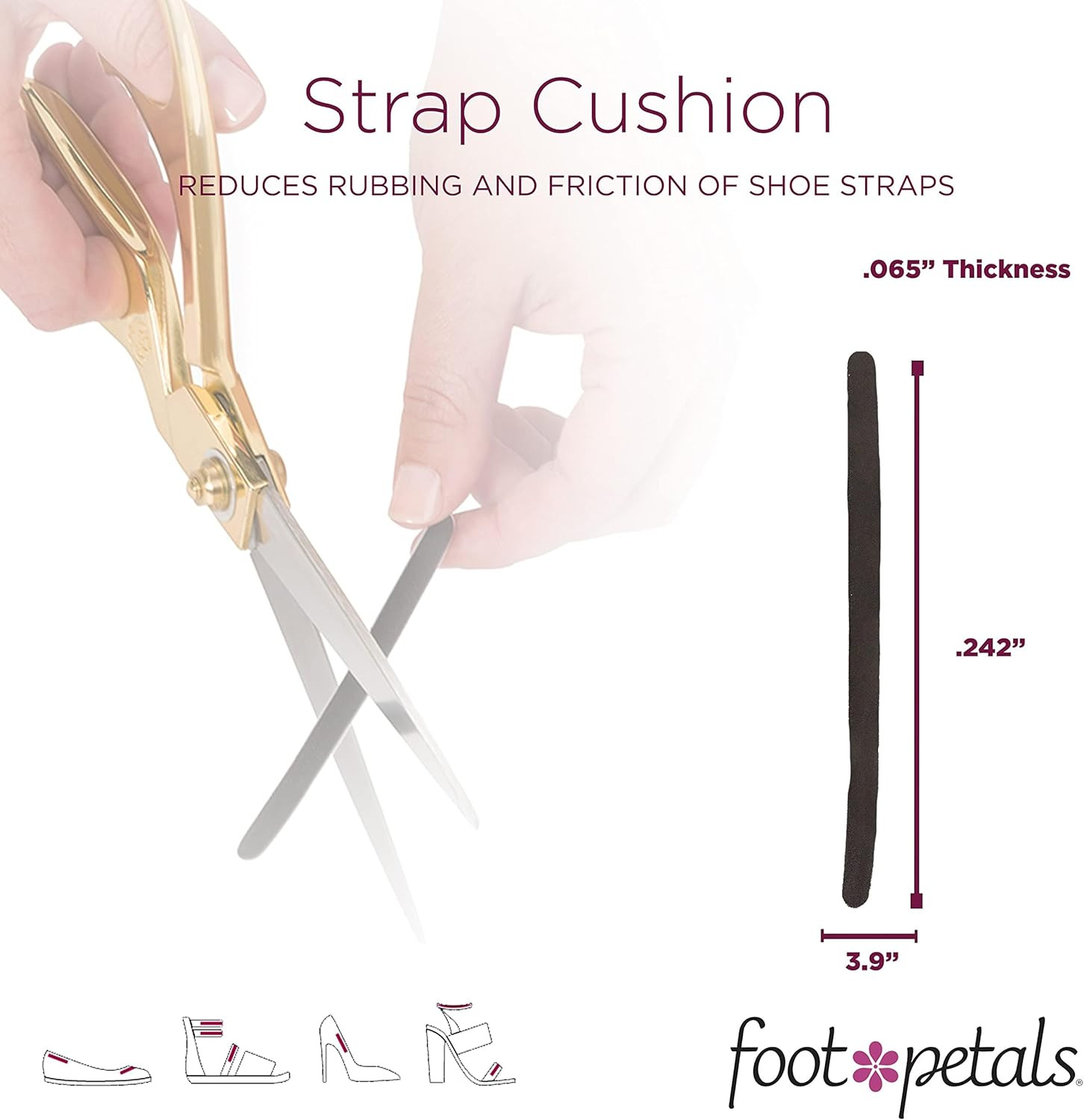 Strap Cushions, Stop Slipping Straps, Reduce Rubbing, Prevent Blisters, Red Mark