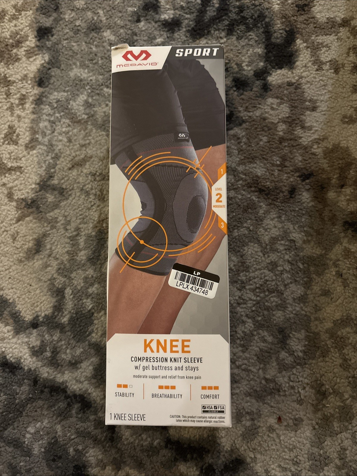McDavid Sport Knee Compression Knit Sleeve w/ Gel Buttress *S/M* (8314) – E13E