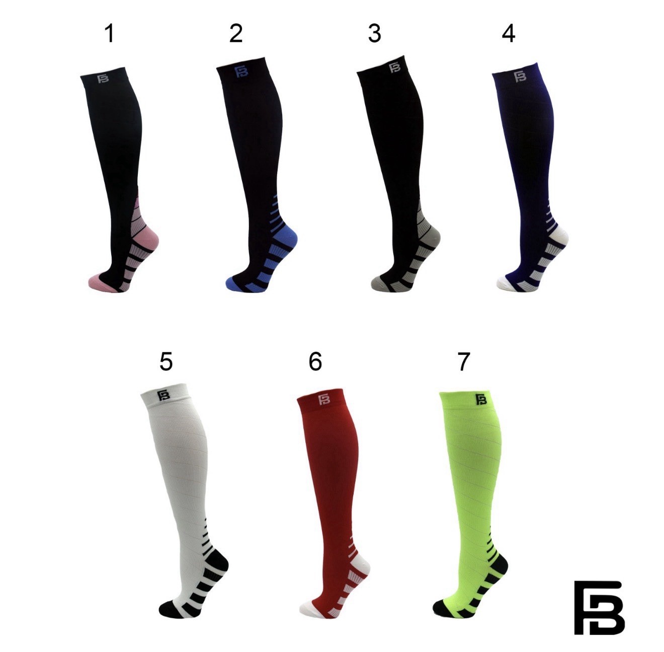 SB SOX Adjustable Compression Sleeves for Legs and Arms, Assorted Colors