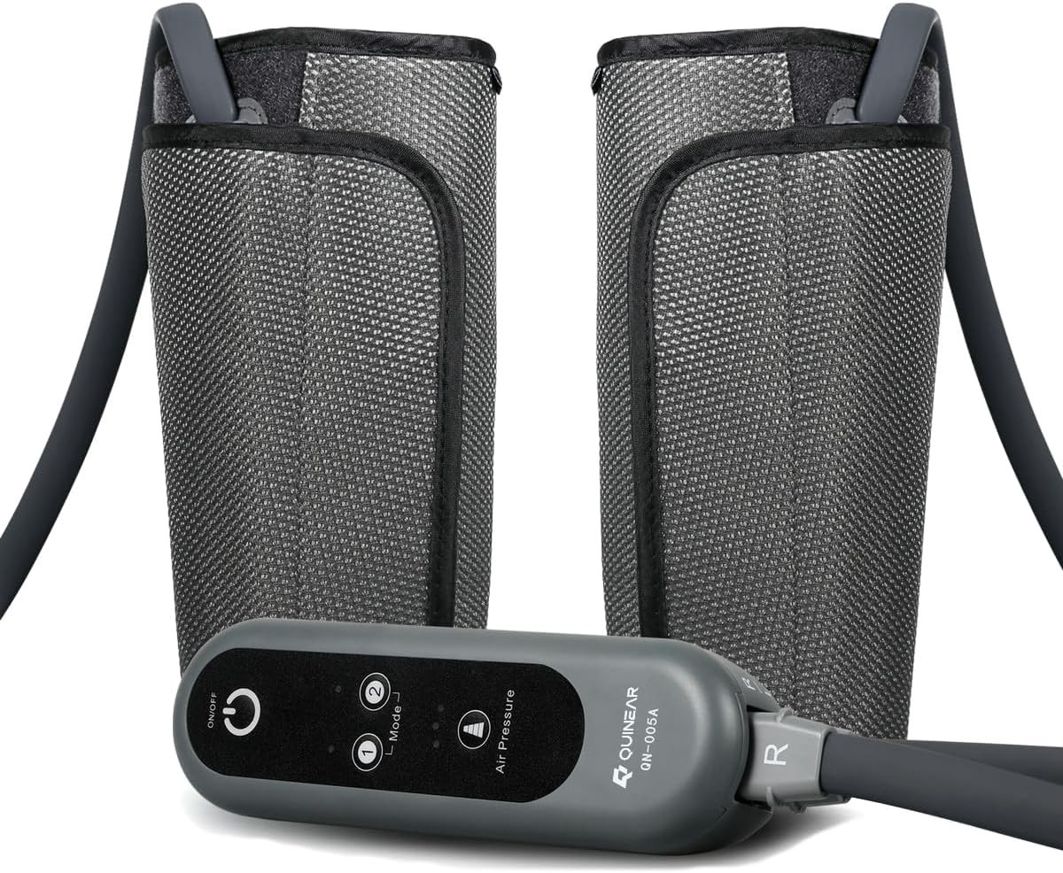 QUINEAR Air Compression Leg Massager for Circulation & Pain Relief, Adjustable