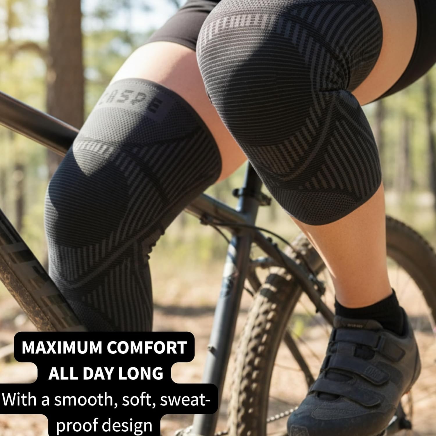 2X Knee Sleeve Compression Brace Knee Support Sport Joint Pain Arthritis Relief