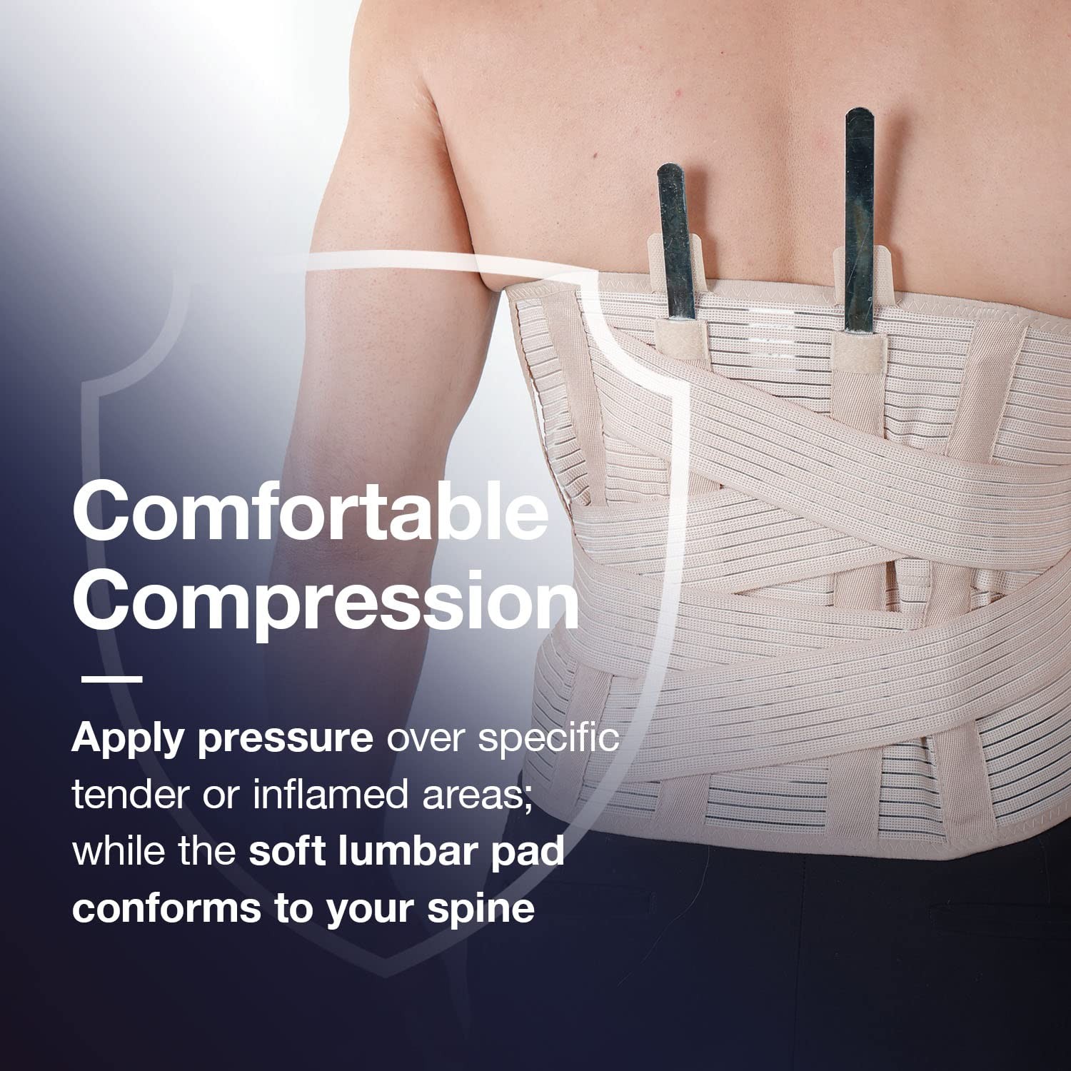 Armor Adult Universal Lower Back Compression Brace for Lumbar One Size, Tan