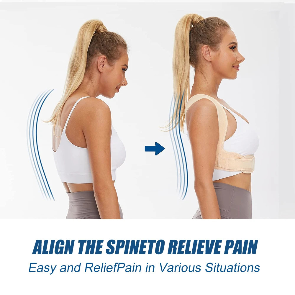 Posture Corrector Adjustable Upper Back Brace Breathable Back Support
