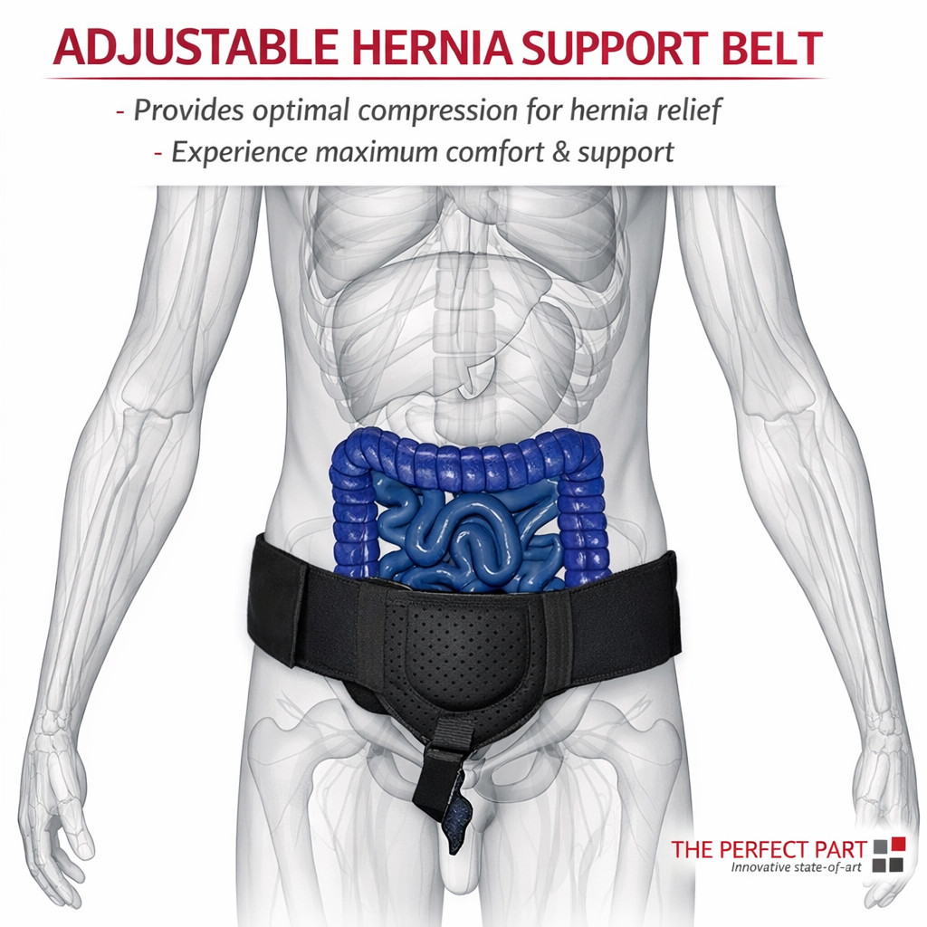 Inguinal Hernia Belt Men Post Surgery Support Truss Groin Adjustable Straps Band