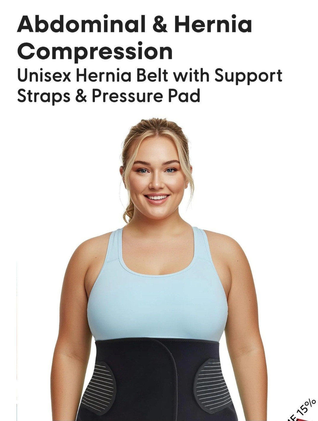 New Armstrong America Abdominal & Rib Support Hernia Belt Compression Straps Pad