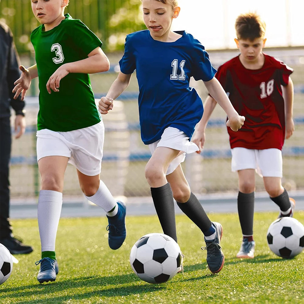 1Pair Kids Soccer Shin Guard Socks Breathable Calf Shin Guard Covers Shin Guard