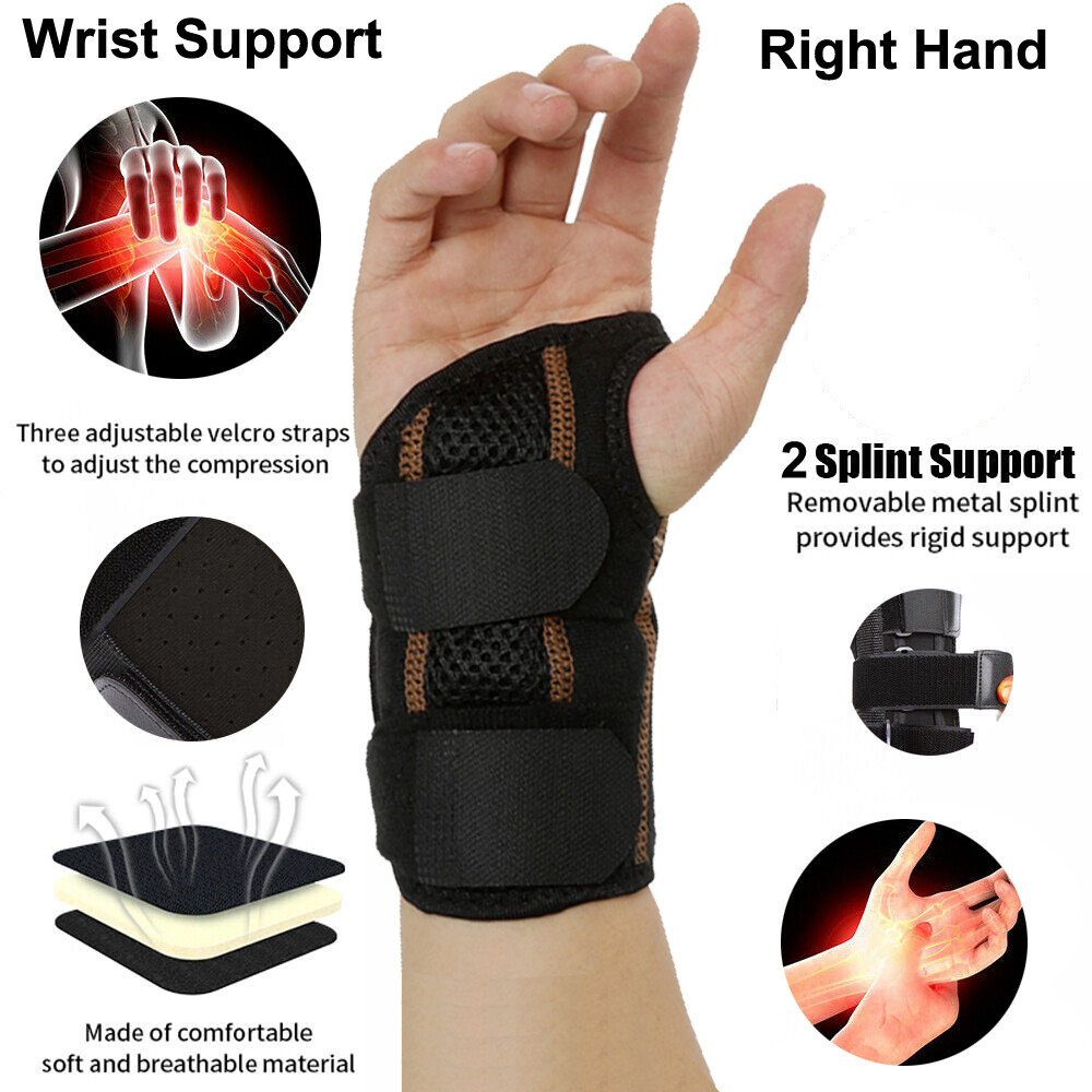 Right Hand Wrist Brace Carpal Tunnel Support Splint Hand Sprain Arthritis Sport
