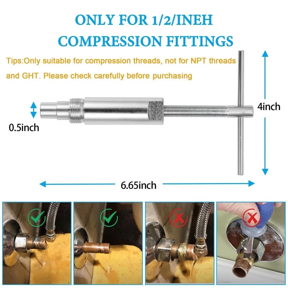 Compression Sleeve Puller and Sleeve Remover for 1/2 Inch Compressi..