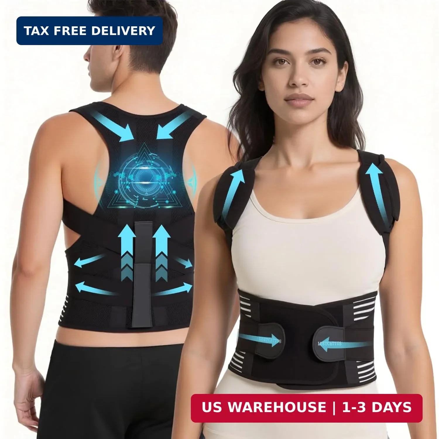 Back Brace Posture Corrector for Women and Men, Shoulder and Back Support Brace,