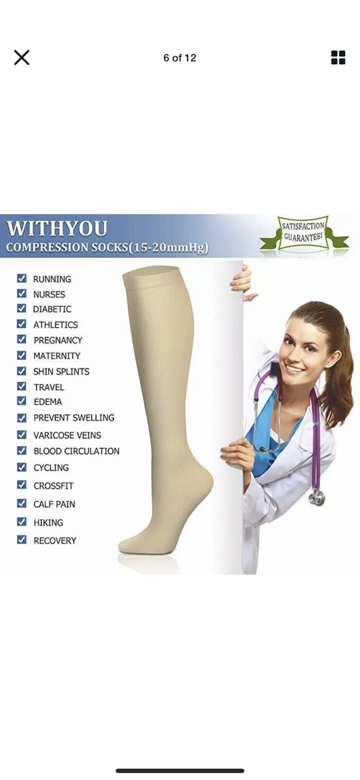 BLUETREE Compression Socks,3 pairs Compression Sock for Women & Men,Best For All