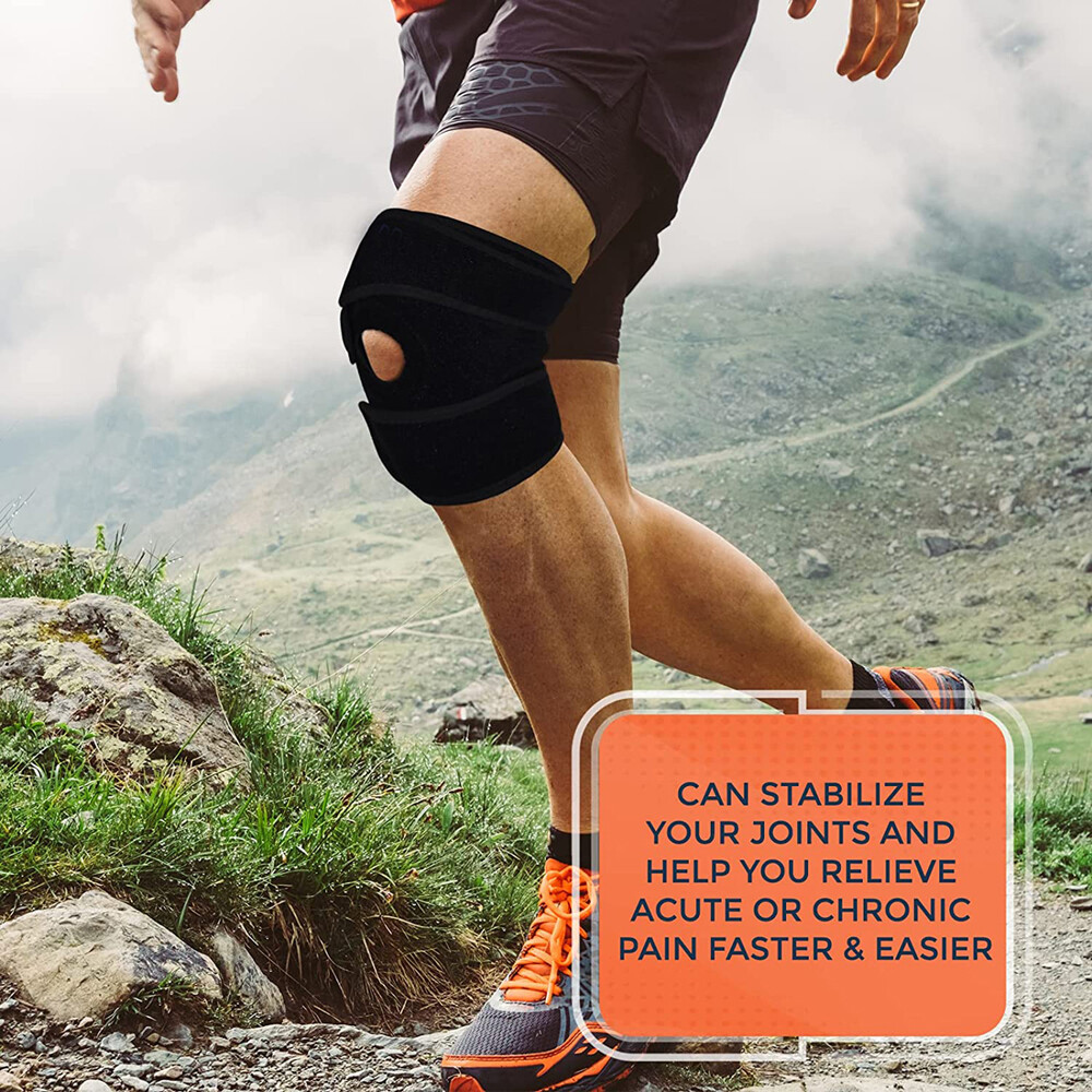 Knee Support Brace Stabilizers & Patella Gel Pad Meniscus Wrap Joint Pain Relief