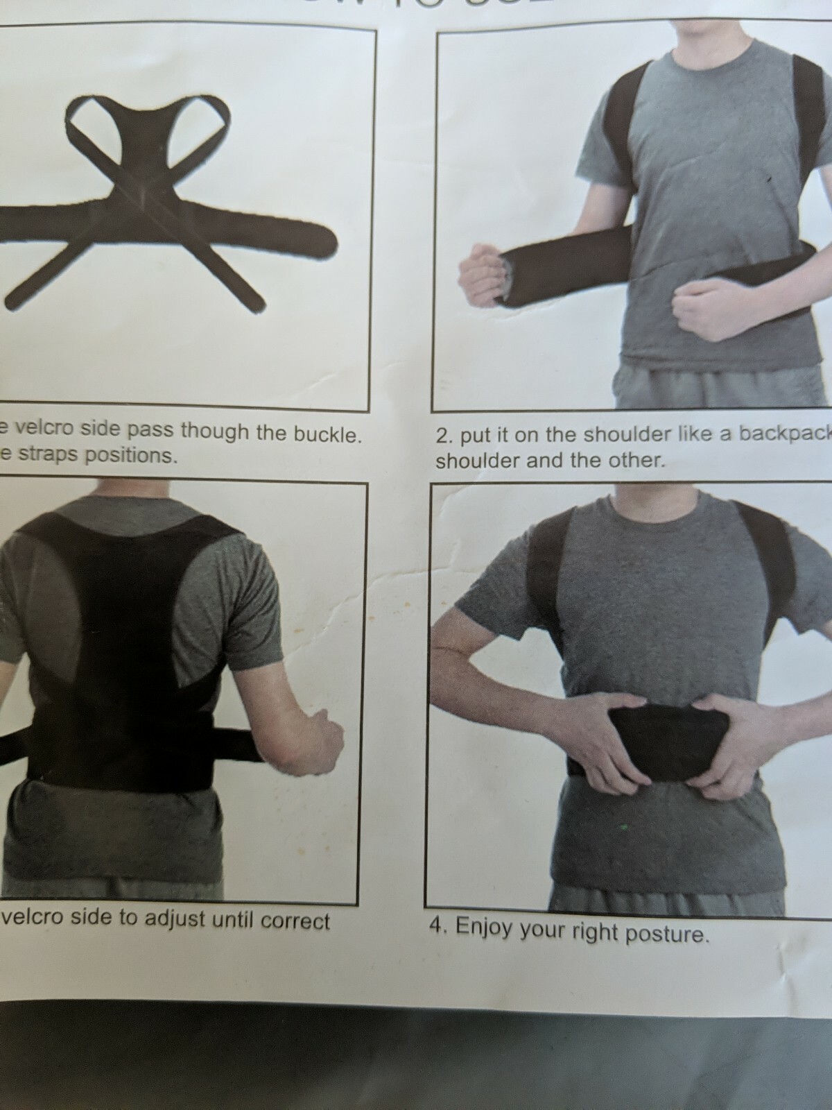 Unisex Adjustable Posture Corrector Back Straightener Support Shoulder Brace