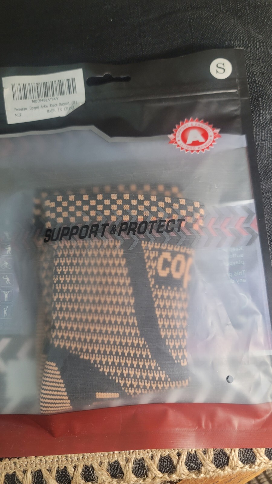 3 Copper Ankle Brace Socks, 2 Ankle Compression, 1 Elbow Compression Brace