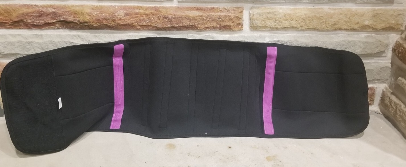 Women’s Small Neoprene Low Back Brace – Black with Purple Accents