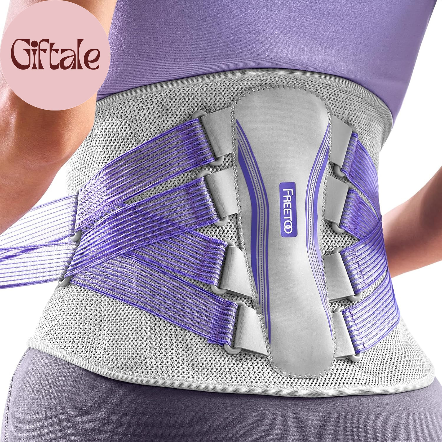 Back Brace for Lower Back Pain Women with Bionic Support System, Adjustable Knit