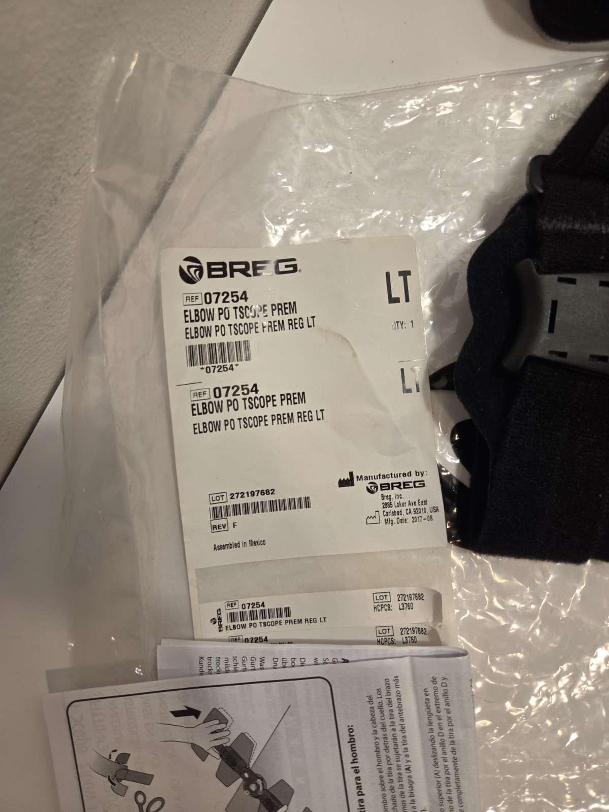 Breg T-Scope Premier Elbow Brace LEFT Arm Adjustable ROM Post-Op