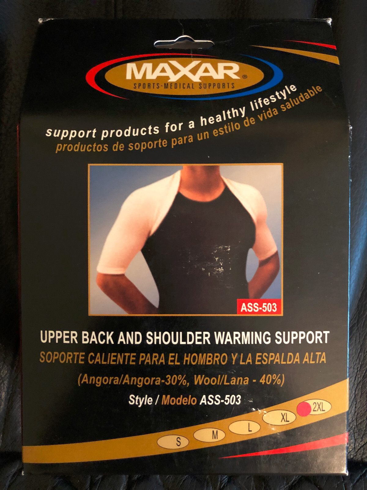 MAXAR Angora Upper Back and Shoulder Warming Support Brace Wrap 2XL