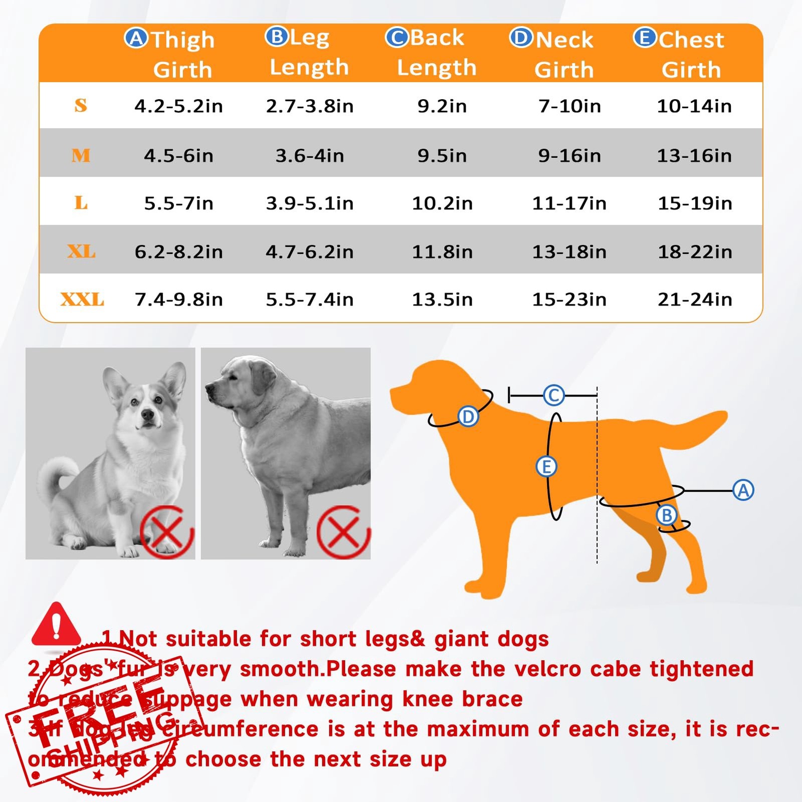 HCCW Dog Knee Braces for Back Leg | Knee Support for ACL/CCL Care, Dog Leg Br…