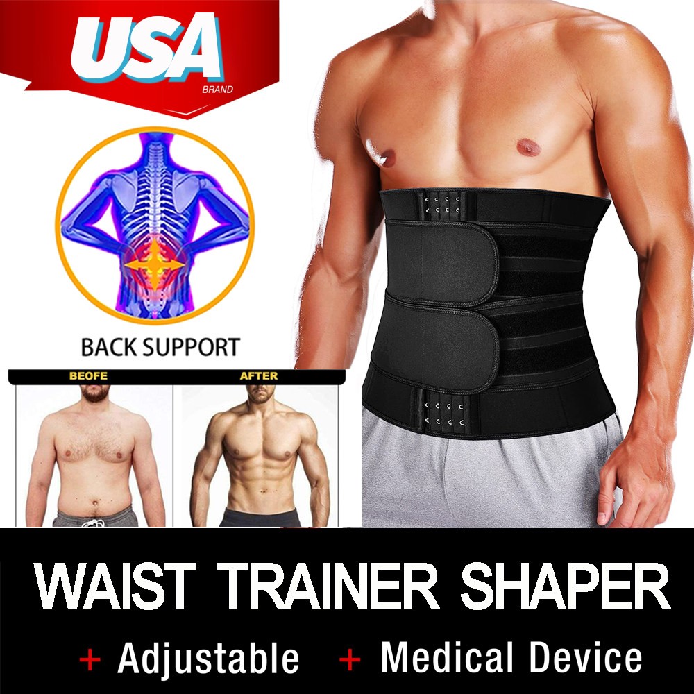 Men & Women Waist Trainer Body Shaper Tummy Control Belt Belly Girdle Cincher US