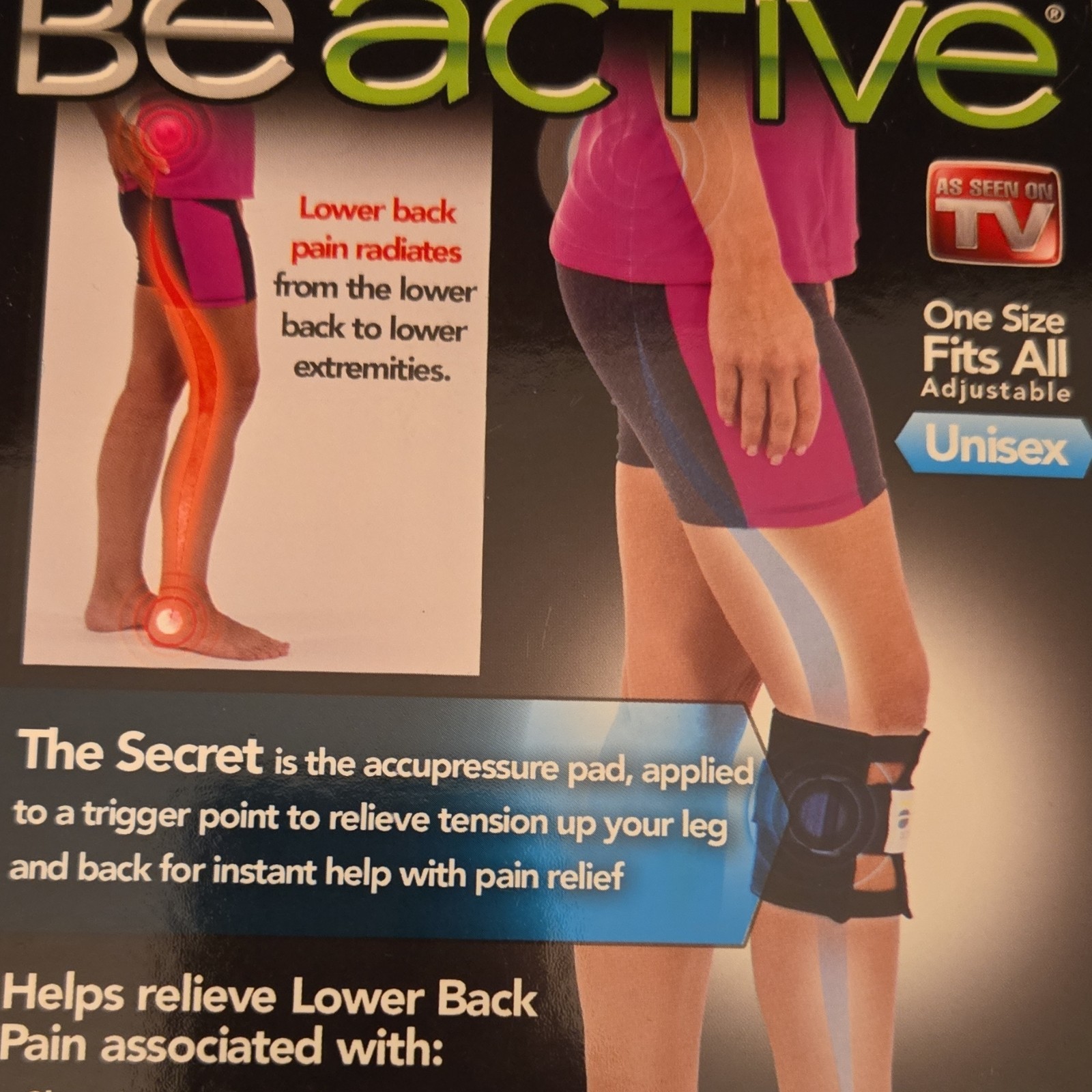BeActive NP-BA1000 Adjustable Neoprene Brace for Leg Calf Pain Relief
