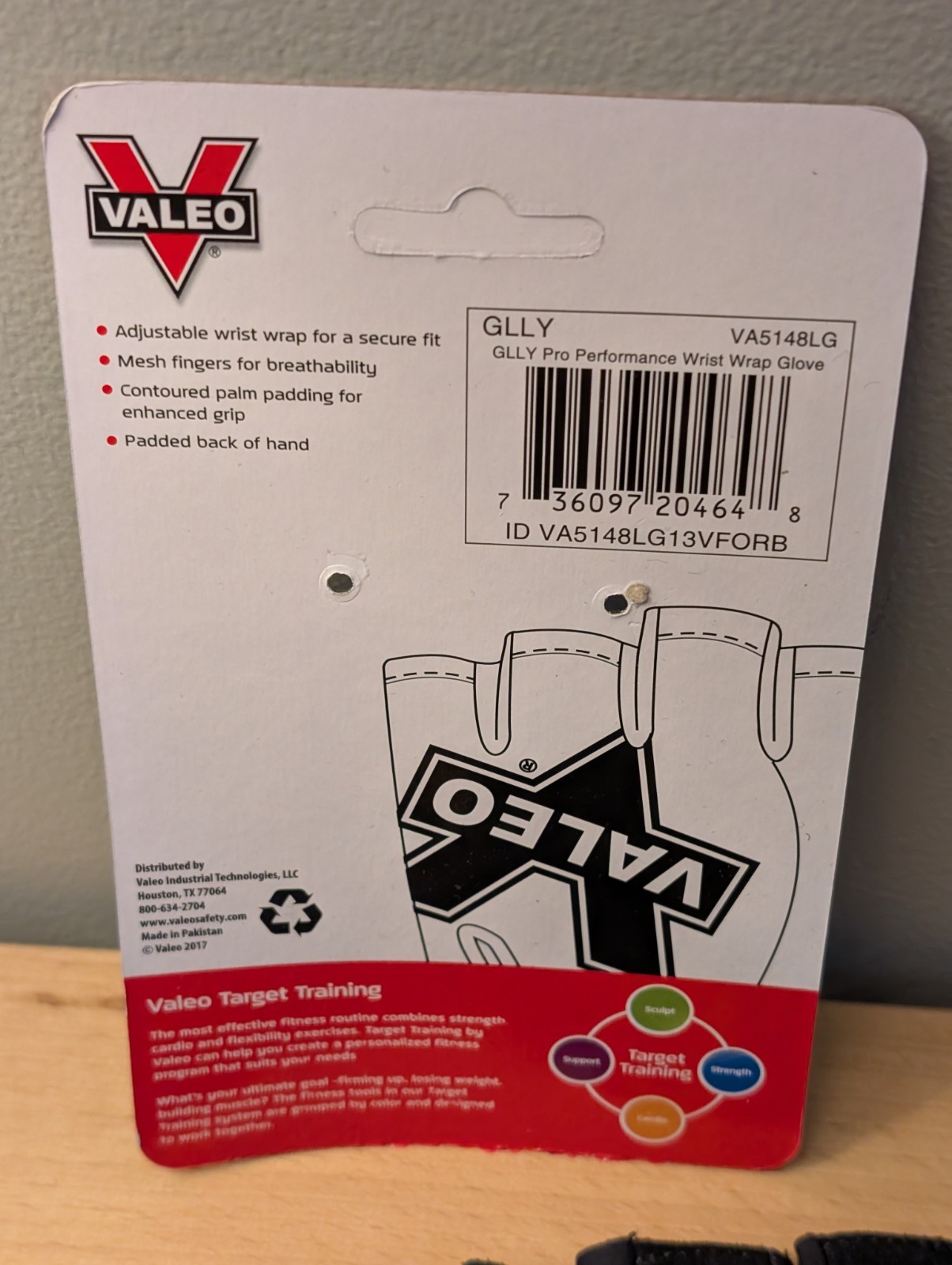 Valeo Heavy Duty Wrist Support Wrap Size Large Fitness Gym NEW Tags