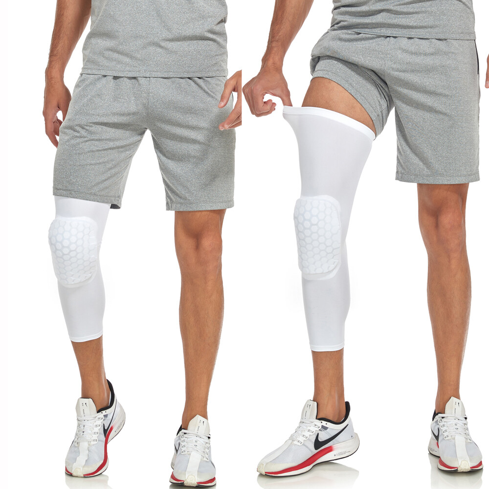 Compression Long Sleeve Support Leg Knee Pad Brace Sports Pain Guard Men & Women