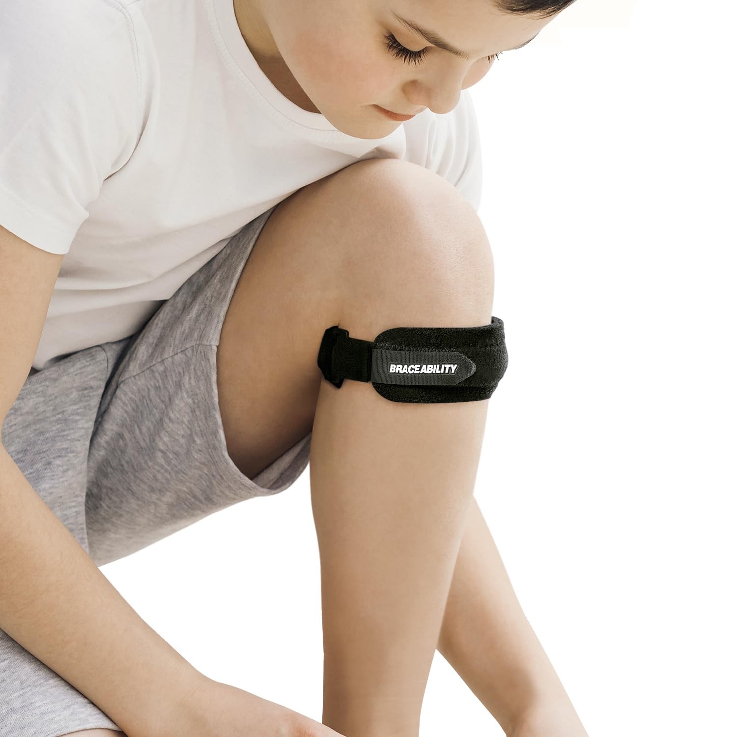 Kids Knee Band – Youth Patellar Tendon Support Strap Child Osgood Schlatter B…