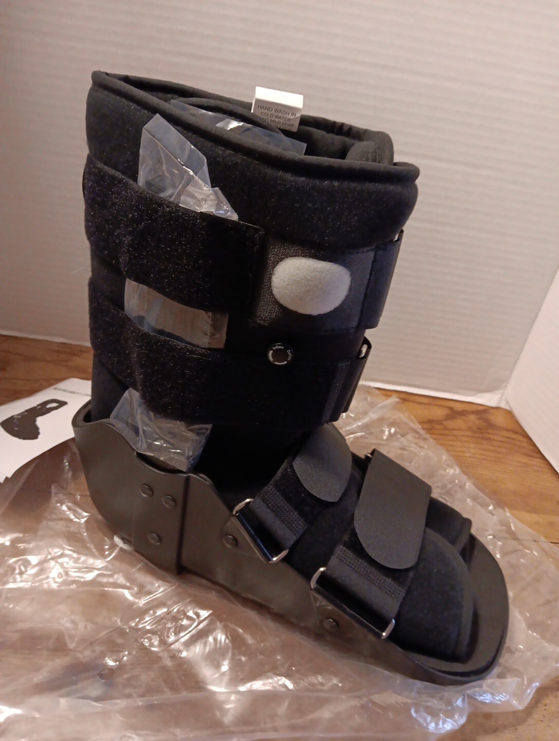 Medibot Walker Brace Fracture Boot Adult Unisex L Large Black Inflatable NEW