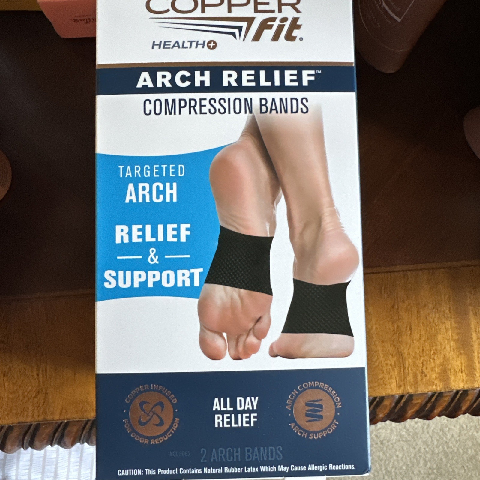 Copper Fit Copper Infused Arch Relief & Support Compression Bands One Size