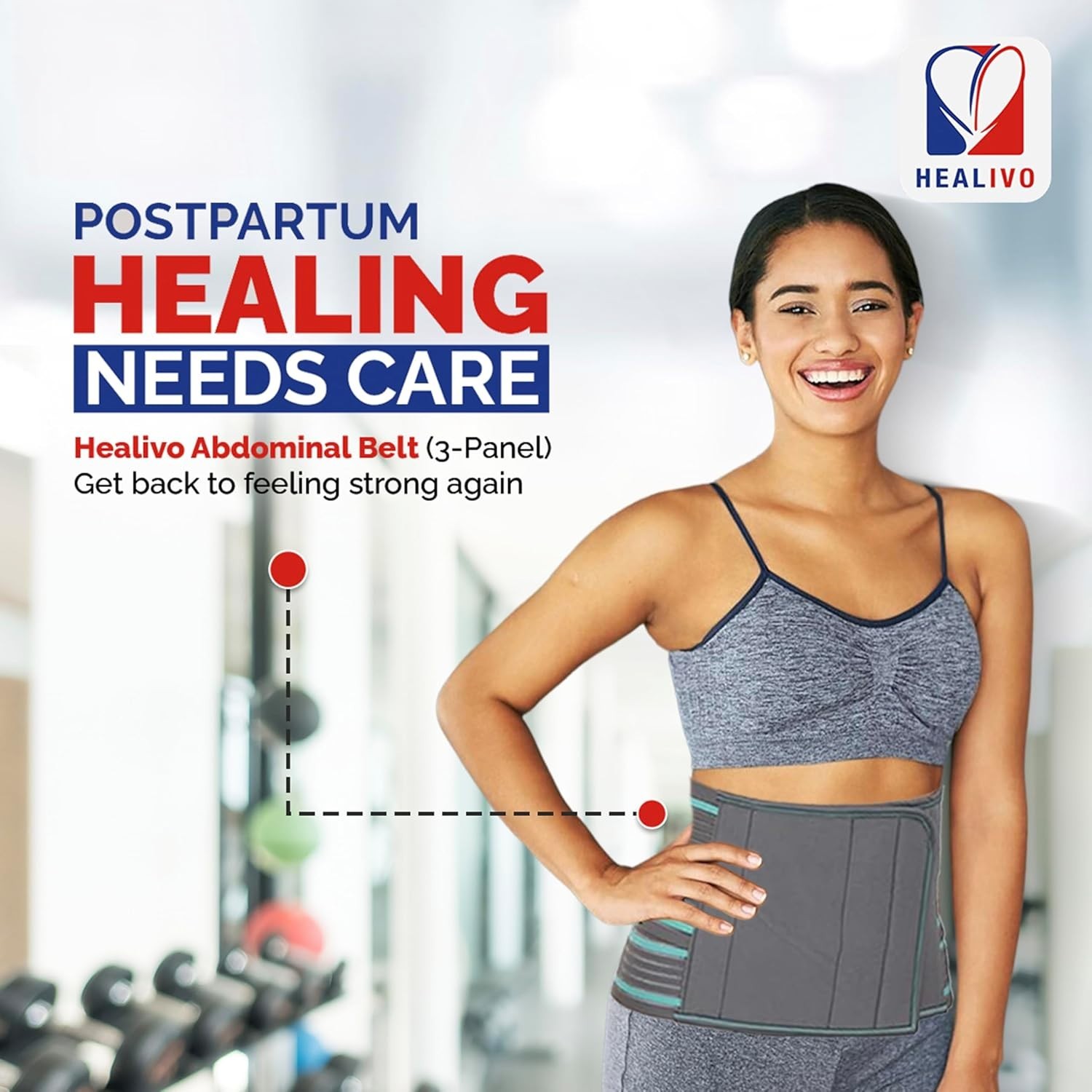 Abdominal Belt for Men & Women 3XL | 3-Panel Abdominal Binder for Post-Surgery