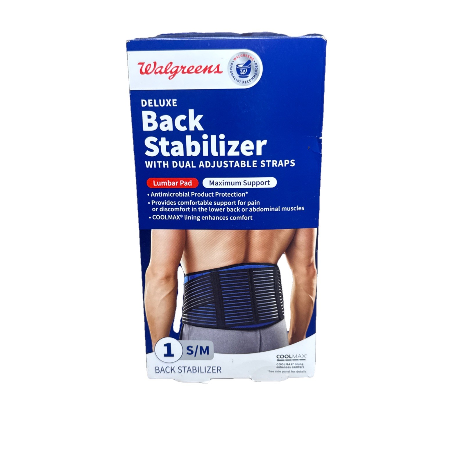 Walgreens ~ Deluxe Back Stabilizer ~ Size: S/M ~ New Back support