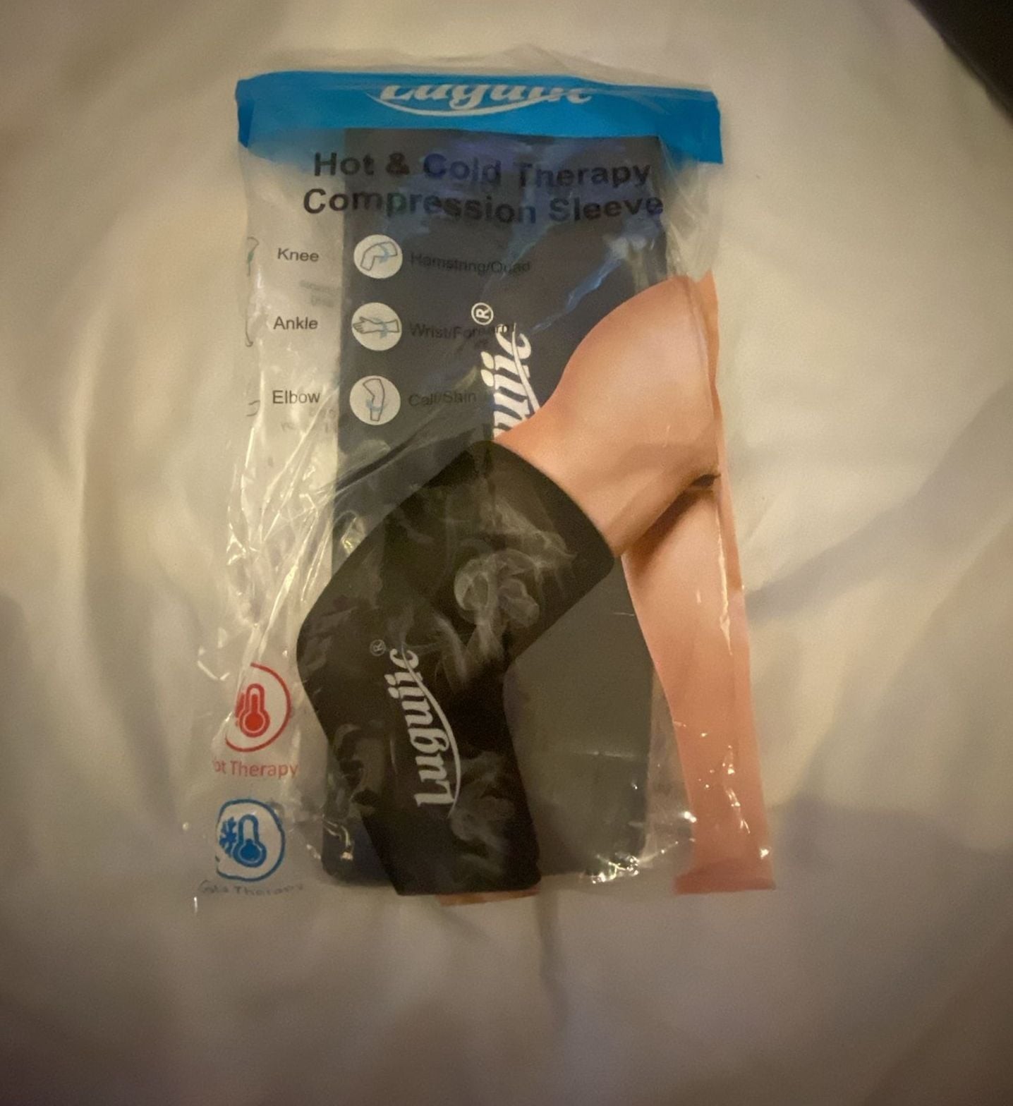 Luguiic Hot & Cold Therapy Compression Sleeve Knee, Elbow, Ankle, Calf – Small