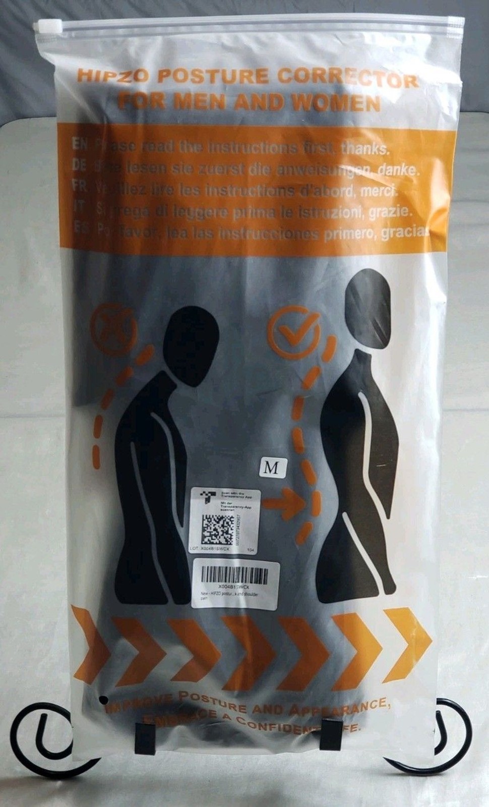 (Hipzo) Adjustable posture Corrector For Men And Women SZ Medium New Sealed NWT.