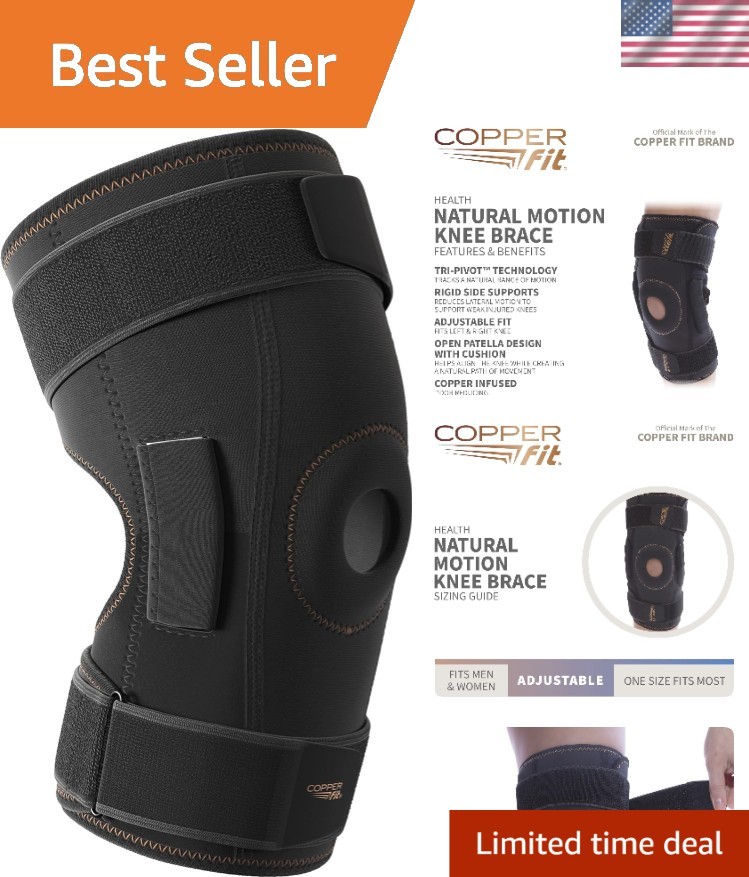 TRI-PIVOT Hinge Knee Brace – Adjustable, Odor-Reducing Support for Active Adults